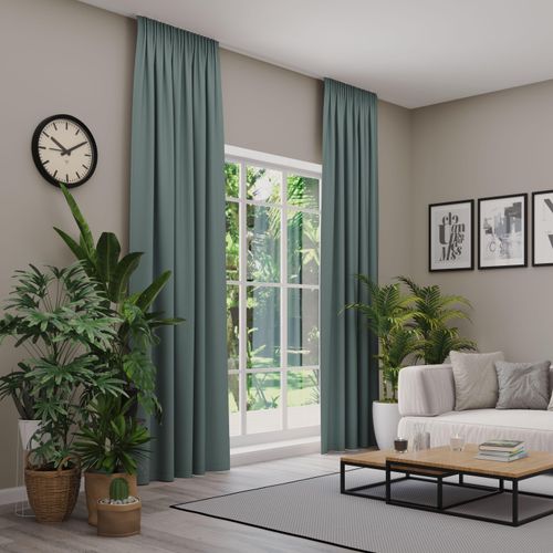 4006470545788 - Vorhang NEUTEX FOR YOU INSULA Nach Maß grün (hellsalbei) B137cm H290cm Polyester Gardinen Uni-Dimout für starke Verdunklung nach Maß 4006470545788 - Vorhang NEUTEX FOR YOU INSULA Nach Maß grün (hellsalbei) B137cm H290cm Polyester Gardinen Uni-Dimout für starke Verdunklung nach Maß