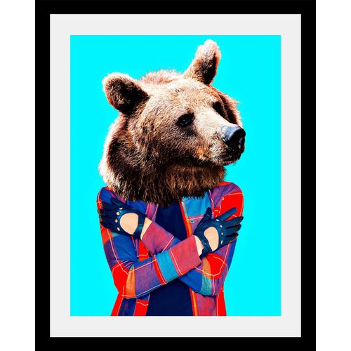 4049009111566 - Bild QUEENCE Bär bunt (farbe rahmen schwarz farbe bild(er) bunt) B50cm H70cm T3cm Acrylglas Papier Holz Bilder HD Premium Poster-Druck inkl Holzrahmen 4049009111566 - Bild QUEENCE Bär bunt (farbe rahmen schwarz farbe bild(er) bunt) B50cm H70cm T3cm Acrylglas Papier Holz Bilder HD Premium Poster-Druck inkl Holzrahmen