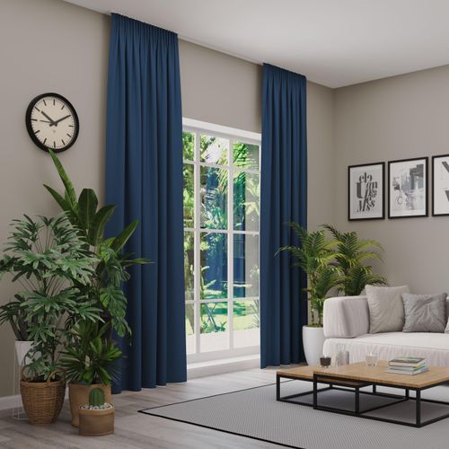 4006470534942 - Vorhang NEUTEX FOR YOU INSULA Nach Maß blau B137cm H290cm Polyester Gardinen Uni-Dimout für starke Verdunklung nach Maß 4006470534942 - Vorhang NEUTEX FOR YOU INSULA Nach Maß blau B137cm H290cm Polyester Gardinen Uni-Dimout für starke Verdunklung nach Maß