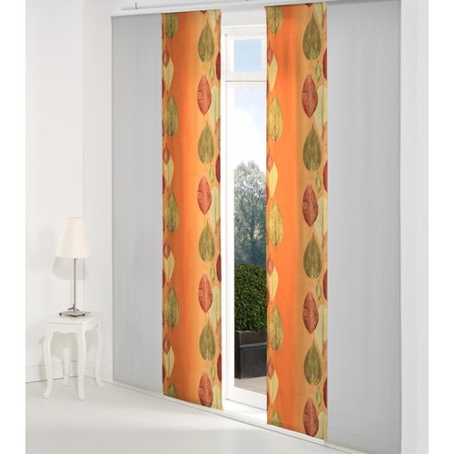 4004567169527 - Schiebegardine WIRTH MAREK Gr 4 orange (terra) B60cm H245cm Polyester Gardinen 4004567169527 - Schiebegardine WIRTH MAREK Gr 4 orange (terra) B60cm H245cm Polyester Gardinen
