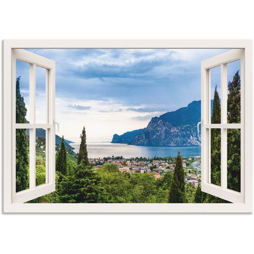 4062144599754 - Wandbild ARTLAND Gardasee durchs weiße Fenster Bilder Gr B H 100 cm x 70 cm Alu-Dibond-Druck Seebilder Querformat 1 St grün Kunstdrucke als Alubild Leinwandbild Wandaufkleber oder Poster in versch Größen 4062144599754 - Wandbild ARTLAND Gardasee durchs weiße Fenster Bilder Gr B H 100 cm x 70 cm Alu-Dibond-Druck Seebilder Querformat 1 St grün Kunstdrucke als Alubild Leinwandbild Wandaufkleber oder Poster in versch Größen