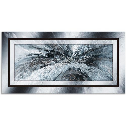 4059745027267 - Wandbild ARTLAND Schwarz - weiß abstrakt 1 Bilder Gr B H 100 cm x 50 cm Alu-Dibond-Druck Muster 1 St schwarz Bild Poster Bilder als Alubild Leinwandbild Wandaufkleber oder in versch Größen