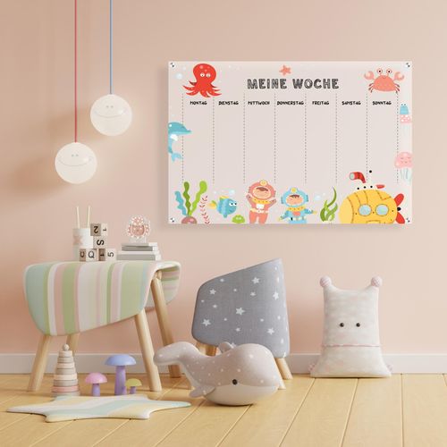 4067437104639 - Wanddekoobjekt QUEENCE Kids Edition Wanddekoobjekte Gr B H T 90 cm x 60 cm x 04 cm Meine Woche bunt Wanddekoration Geburtstagskalender Kinder Wandkalender Acrylglas 4067437104639 - Wanddekoobjekt QUEENCE Kids Edition Wanddekoobjekte Gr B H T 90 cm x 60 cm x 04 cm Meine Woche bunt Wanddekoration Geburtstagskalender Kinder Wandkalender Acrylglas
