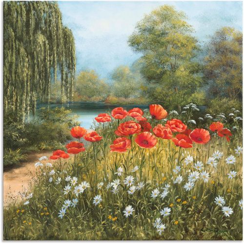 4057738396192 - Wandbild ARTLAND Mohnwiese am See Bilder Gr B H 50 cm x 50 cm Alu-Dibond-Druck Blumenwiese 1 St grün Bild Poster Bilder als Alubild Leinwandbild Wandaufkleber oder in versch Größen 4057738396192 - Wandbild ARTLAND Mohnwiese am See Bilder Gr B H 50 cm x 50 cm Alu-Dibond-Druck Blumenwiese 1 St grün Bild Poster Bilder als Alubild Leinwandbild Wandaufkleber oder in versch Größen