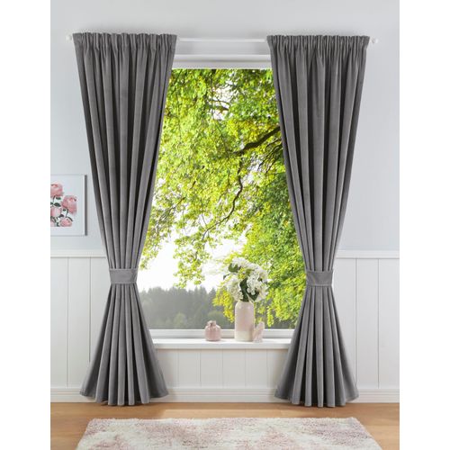 6954037233976 - Vorhang Velvet-Leonique Gardinen Gr 145 cm Multifunktionsband 140 cm grau Esszimmergardinen Gardine Samt inkl Raffhalter blickdicht monochrom verschiedene Größen 6954037233976 - Vorhang Velvet-Leonique Gardinen Gr 145 cm Multifunktionsband 140 cm grau Esszimmergardinen Gardine Samt inkl Raffhalter blickdicht monochrom verschiedene Größen