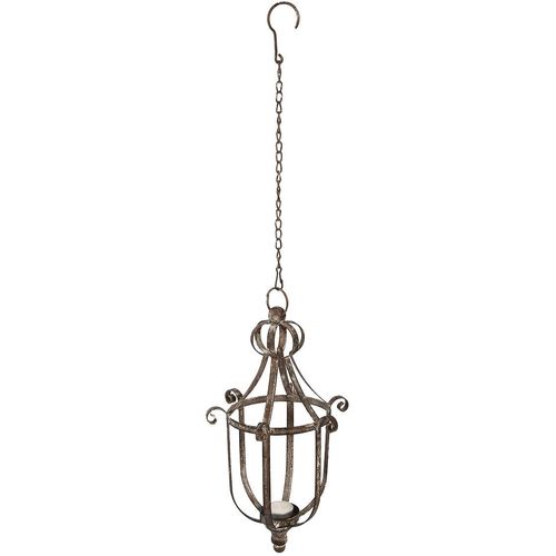 4050223952699 - Wandkerzenhalter Laterne 74cm Kerzenhalter Gr B H T 21 cm x 36 cm x 21 cm grau (antikgrau) Kerzenhalter
