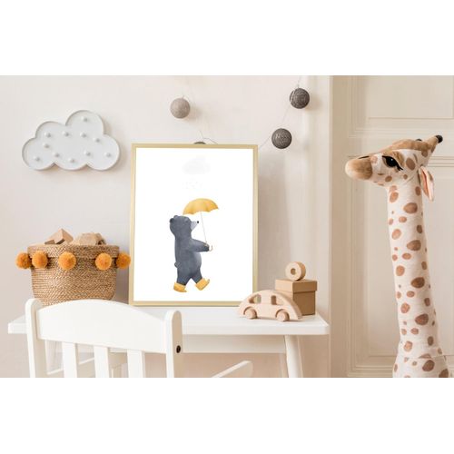 4067437120202 - Bild mit Rahmen QUEENCE Bär mit Regenschirm gelb (farbe rahmen natur braun beige farbe bild(er) gelb) B50cm H70cm T15cm Plexiglas Holz Bilder HD Premium Posterdruck mit Echtholzrahmen 4067437120202 - Bild mit Rahmen QUEENCE Bär mit Regenschirm gelb (farbe rahmen natur braun beige farbe bild(er) gelb) B50cm H70cm T15cm Plexiglas Holz Bilder HD Premium Posterdruck mit Echtholzrahmen