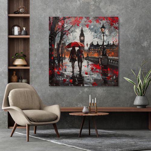 4067437120073 - Leinwandbild QUEENCE Ein Herbsttag in London rot (farbe bild(er) rot) B60cm H60cm T15cm Canvas Holz Bilder Premium-Leinwandstoff Handarbeit aus Deutschland 4067437120073 - Leinwandbild QUEENCE Ein Herbsttag in London rot (farbe bild(er) rot) B60cm H60cm T15cm Canvas Holz Bilder Premium-Leinwandstoff Handarbeit aus Deutschland