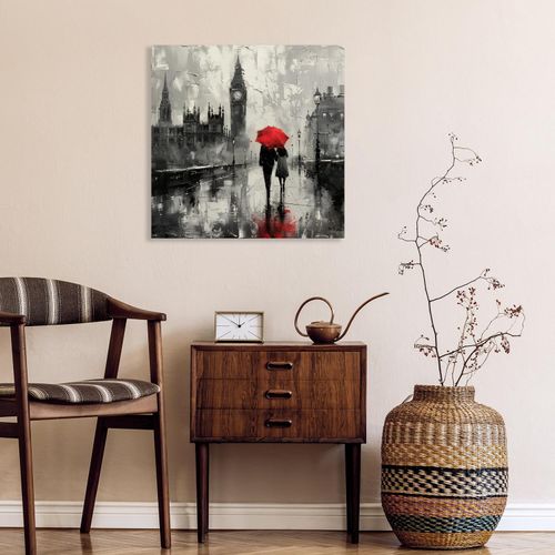 4067437120059 - Leinwandbild QUEENCE Big Ben bei Regen rot (farbe bild(er) rot) B60cm H60cm T15cm Canvas Holz Bilder Premium-Leinwandstoff Handarbeit aus Deutschland 4067437120059 - Leinwandbild QUEENCE Big Ben bei Regen rot (farbe bild(er) rot) B60cm H60cm T15cm Canvas Holz Bilder Premium-Leinwandstoff Handarbeit aus Deutschland