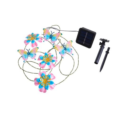 4311536053962 - LED Girlande Metall Solar Girlande Schmetterling Blume 4311536053962 - LED Girlande Metall Solar Girlande Schmetterling Blume