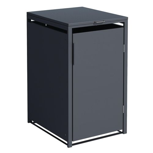 4050747101214 - Mülltonnenbox MÜNCHEN 66x80x116cm für Tonnen 120 und 240 Liter Stahl anthrazit 4050747101214 - Mülltonnenbox MÜNCHEN 66x80x116cm für Tonnen 120 und 240 Liter Stahl anthrazit