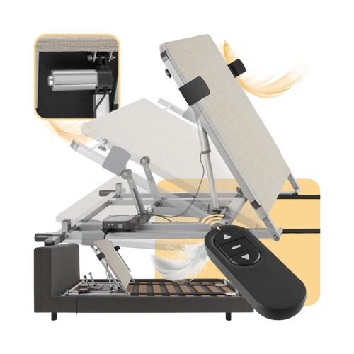 4061173260130 - tectake® Elektrisch verstellbare Rückenlehne 110x243x62cm - Variable Breite - Elektrischer Bettrahmen - Universell geeignet für Matratzen 4061173260130 - tectake® Elektrisch verstellbare Rückenlehne 110x243x62cm - Variable Breite - Elektrischer Bettrahmen - Universell geeignet für Matratzen
