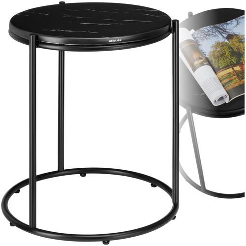 4061173273345 - tectake® Beistelltisch hochwertige Marmorplatte kein Aufbau 43 x 43 x 505 cm