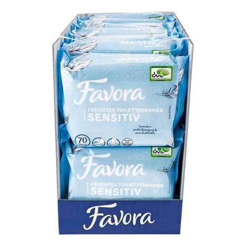 4311596694921 - Favora Feuchtes Toilettenpapier sens 2 x 70 ST 6er Pack 4311596694921 - Favora Feuchtes Toilettenpapier sens 2 x 70 ST 6er Pack