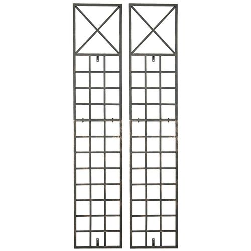 4255716326753 - 2er Set Rankgitter Trigo Zur Wandbefestigung I Rankhilfe Für Die Wand I Rankzaun Aus Lackiertem Metall 4255716326753 - 2er Set Rankgitter Trigo Zur Wandbefestigung I Rankhilfe Für Die Wand I Rankzaun Aus Lackiertem Metall