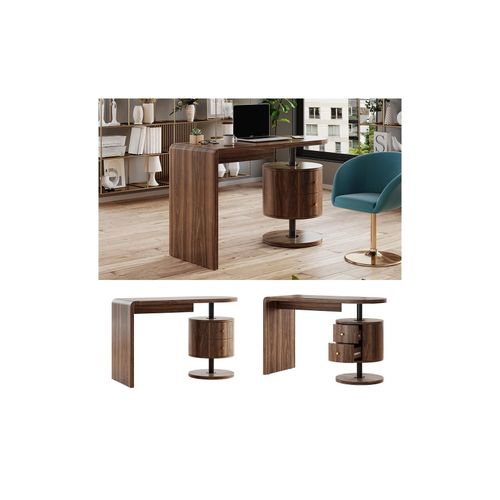 4066731449859 - - Schreibtisch Lara Eiche rustikal 120 x 50 cm mit 2 Schubladen 4066731449859 - - Schreibtisch Lara Eiche rustikal 120 x 50 cm mit 2 Schubladen