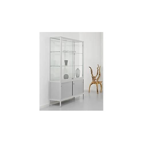 4260222862381 - Staufachvitrine BST Brandschutzklasse B1 3 Fächer 1 Staufach abschließbare Schiebetüren B 730 x T 500 x H 1950 mm Aluminium Glas Metall silber 4260222862381 - Staufachvitrine BST Brandschutzklasse B1 3 Fächer 1 Staufach abschließbare Schiebetüren B 730 x T 500 x H 1950 mm Aluminium Glas Metall silber