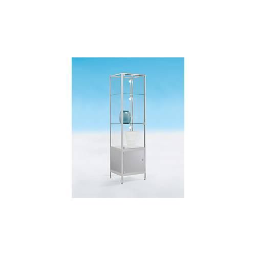 4260222862343 - Staufachvitrine BST Brandschutzklasse B1 3 Fächer 1 Staufach abschließbare Flügeltüren B 500 x T 500 x H 1950 mm Aluminium Glas Metall silber 4260222862343 - Staufachvitrine BST Brandschutzklasse B1 3 Fächer 1 Staufach abschließbare Flügeltüren B 500 x T 500 x H 1950 mm Aluminium Glas Metall silber