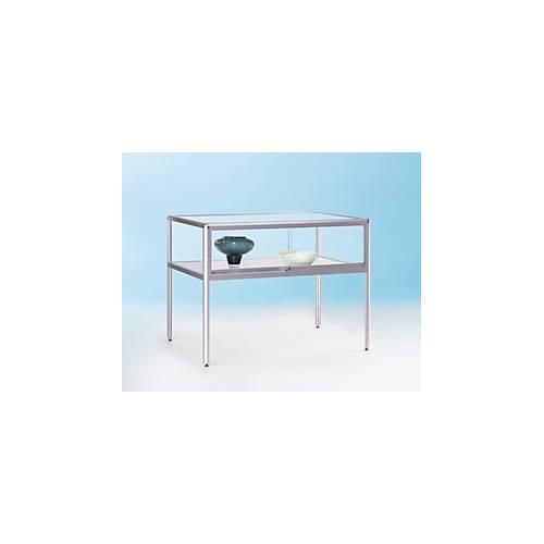 4260222862527 - Tischvitrine BST Brandschutzklasse B1 1 Fach abschließbare Schiebetür B 480 x T 600 x H 1020 mm Aluminium Glas silber 4260222862527 - Tischvitrine BST Brandschutzklasse B1 1 Fach abschließbare Schiebetür B 480 x T 600 x H 1020 mm Aluminium Glas silber