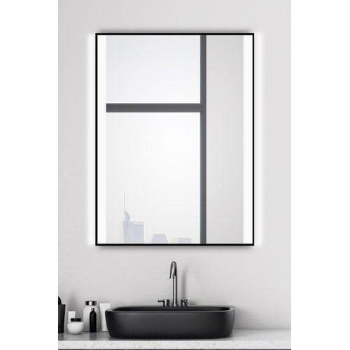 4250312107850 - Black Shine Badspiegel 80 x 60 cm - Badezimmerspiegel mit led Beleuchtung in neutralwei� � matt schwarz - an-aus Taster am Rahmen - Talos 4250312107850 - Black Shine Badspiegel 80 x 60 cm - Badezimmerspiegel mit led Beleuchtung in neutralwei� � matt schwarz - an-aus Taster am Rahmen - Talos