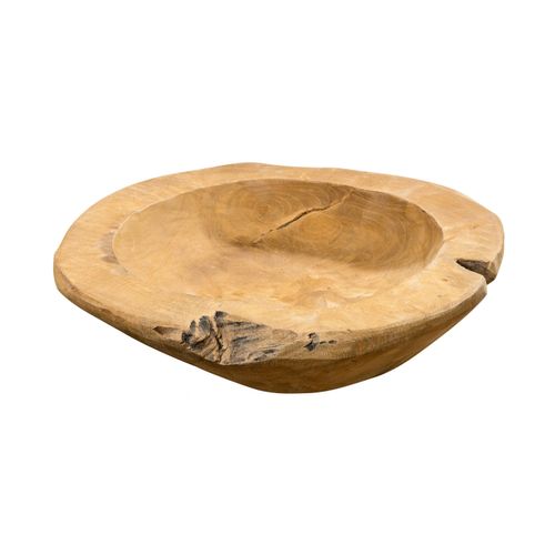 4020606124340 - Boltze Schale Teak Deko Gefäß Braun Teakholz Schüssel Rund 3245300