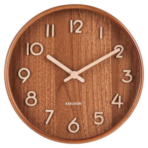 8714302658037 - Wanduhr Pure Braun Holz Linde 22x22x45 cm Dekoration Uhren Wanduhren 8714302658037 - Wanduhr Pure Braun Holz Linde 22x22x45 cm Dekoration Uhren Wanduhren
