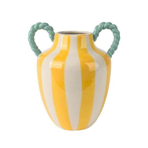 8720725121218 - Vase Yellow Stripes 8720725121218 - Vase Yellow Stripes