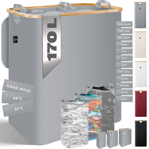 4255598322621 - KESSER® Wäschekorb mit Deckel faltbar Wäschebox Wäschetruhe Wäschetonne Wäschesammler mit herausnehmbaren Wäschesäcke Laundry Baskets Wäschesortierter inkl Waschhinweisen 4255598322621 - KESSER® Wäschekorb mit Deckel faltbar Wäschebox Wäschetruhe Wäschetonne Wäschesammler mit herausnehmbaren Wäschesäcke Laundry Baskets Wäschesortierter inkl Waschhinweisen