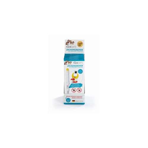 4260387160117 - ticksafe rotierender Zeckengreifer Tier 169cm türkis weiß 4260387160117 - ticksafe rotierender Zeckengreifer Tier 169cm türkis weiß