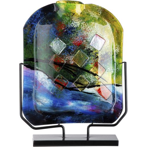 4063387407561 - Dekovase CASABLANCA BY GILDE Karree Vasen Gr B H T 36 cm x 46 cm x 10 cm bunt Blumenvasen dekorative Vase aus Glas Dekoobjekt 4063387407561 - Dekovase CASABLANCA BY GILDE Karree Vasen Gr B H T 36 cm x 46 cm x 10 cm bunt Blumenvasen dekorative Vase aus Glas Dekoobjekt