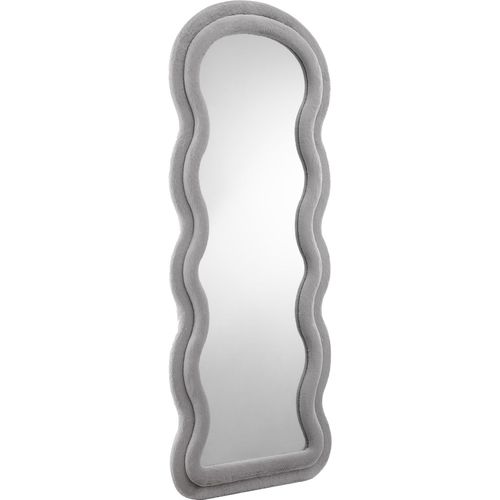 4251744817348 - Ganzkörperspiegel SALESFEVER Bristol Spiegel Höhe 170 cm grau (hellgrau) B70cm H170cm T3cm MDF Polyester Spiegelglas Spiegel Rahmen wellenförmig aus Kunstfell Höhe 170 cm 4251744817348 - Ganzkörperspiegel SALESFEVER Bristol Spiegel Höhe 170 cm grau (hellgrau) B70cm H170cm T3cm MDF Polyester Spiegelglas Spiegel Rahmen wellenförmig aus Kunstfell Höhe 170 cm