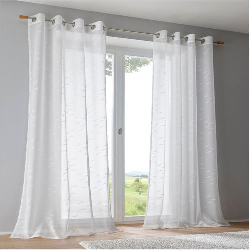 4016478985226 - Gardine HEINE HOME Gr 3 weiß Gardinen 225cm Ösen Ösen 135cm Polyester Baumwolle B135cm H225cm