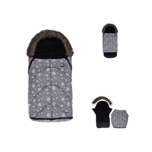 3801108040526 - Kikkaboo Fußsack Shiny Nylon für Kinderwagen Motiv aufgedruckt Reißverschluss grau 3801108040526 - Kikkaboo Fußsack Shiny Nylon für Kinderwagen Motiv aufgedruckt Reißverschluss grau