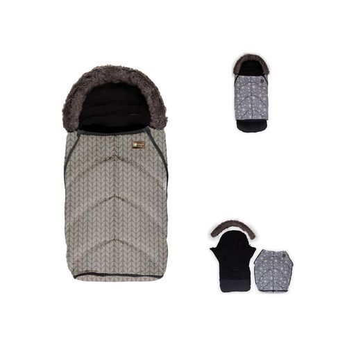 3801108040991 - Kikkaboo Fußsack Shiny Nylon für Kinderwagen Motiv aufgedruckt Reißverschluss braun 3801108040991 - Kikkaboo Fußsack Shiny Nylon für Kinderwagen Motiv aufgedruckt Reißverschluss braun