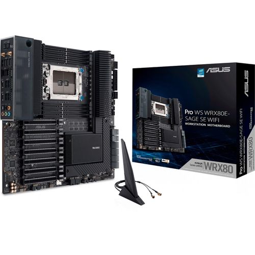 4711387020869 - Pro WS WRX80E-SAGE SE WIFI II Mainboard Sockel (PC) AMD sWRX8 Formfaktor (Details) ATX Mainboard-Chipsatz AMD® WRX80 4711387020869 - Pro WS WRX80E-SAGE SE WIFI II Mainboard Sockel (PC) AMD sWRX8 Formfaktor (Details) ATX Mainboard-Chipsatz AMD® WRX80