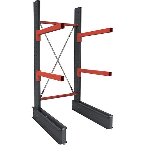 4061753293756 - Kragarmregal Igor Superschwer einseitig HxB 3000 x 1200 mm Abstand 1000 mm Grundregal kaiserkraft