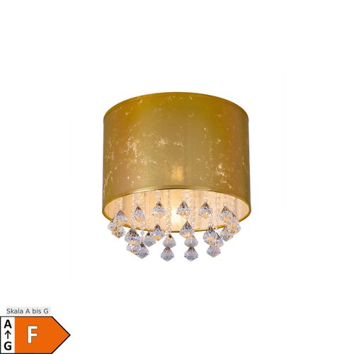 9007371577552 - LED Deckenleuchte Metall Nickel matt Textilschirm Acrylkristalle D 30 cm 9007371577552 - LED Deckenleuchte Metall Nickel matt Textilschirm Acrylkristalle D 30 cm