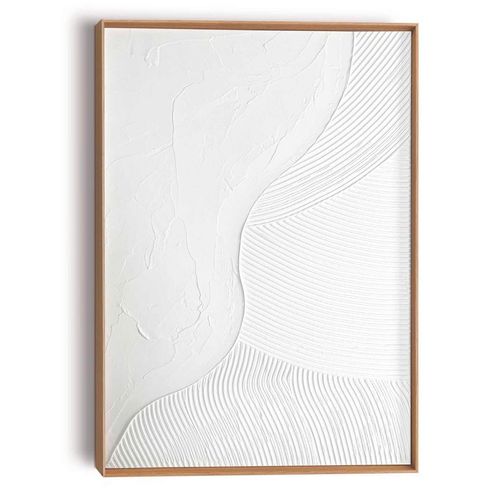 8714597656992 - Reinders! Unikat  Weiß  Holz  Abstraktes  rechteckig  50x70x3 cm  handgemalt  Bilder und Zubehör Wandbilder Ölgemälde