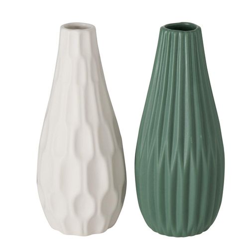 4020607845954 - Hohe Vase Lenja 2er grün 24 cm Ø 10 cm