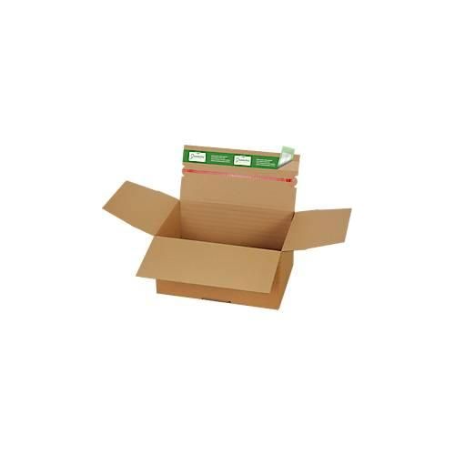 4055453007102 - Versandkartons Grünmarie® 234 x 169 x 60-125 mm Format A5 höhenvariabel Automatikboden bis 20 kg 100 % recycelbar FSC®-Wellpappe braun 20 St
