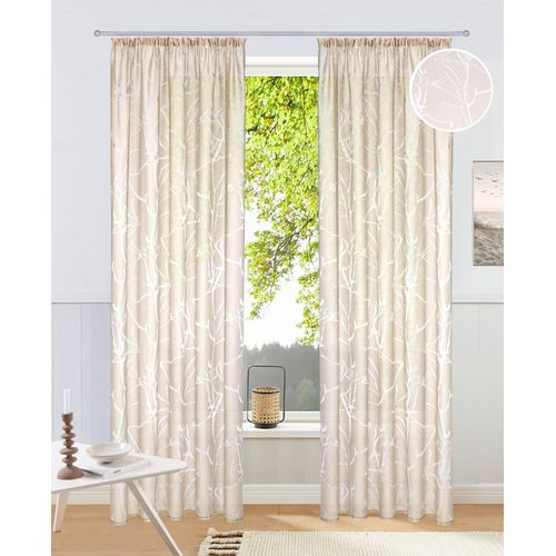 6930325741040 - Gardine MY HOME Anna Gr 2 beige (sand) B140cm H175cm Ausbrenner Polyester Viskose Gardinen Viskose Polyester Äste-Motiv Topseller 6930325741040 - Gardine MY HOME Anna Gr 2 beige (sand) B140cm H175cm Ausbrenner Polyester Viskose Gardinen Viskose Polyester Äste-Motiv Topseller