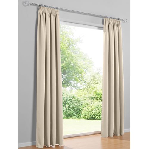 6952540630671 - Vorhang HEINE HOME Gr 3 beige (creme) Gardinen 225cm Universalzugband Ösen 135cm Polyester B135cm H225cm