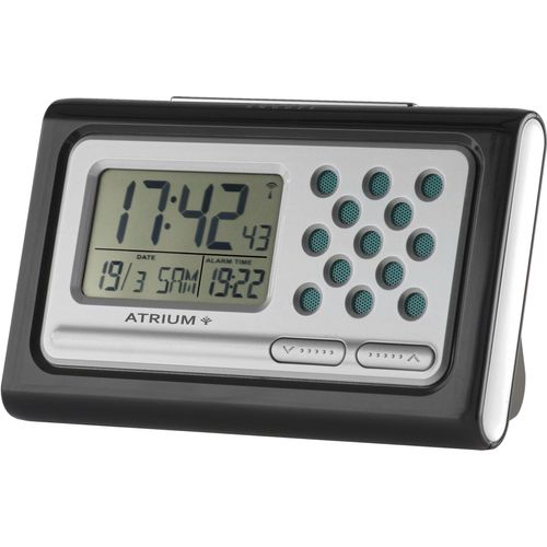 4037921003700 - Funkwecker ATRIUM A310-7 schwarz Wecker Digitalwecker Quarzwecker Schlafzimmer Sprachausgabe Senioren 4037921003700 - Funkwecker ATRIUM A310-7 schwarz Wecker Digitalwecker Quarzwecker Schlafzimmer Sprachausgabe Senioren