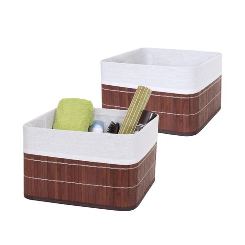 4057651247786 - 2er-Set Aufbewahrungskorb MCW-C21 Korb Aufbewahrungsbox Ordnungsbox Sortierbox Regalkorb Bambus ~ braun 4057651247786 - 2er-Set Aufbewahrungskorb MCW-C21 Korb Aufbewahrungsbox Ordnungsbox Sortierbox Regalkorb Bambus ~ braun