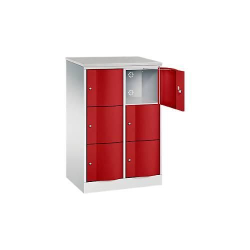 4063332941058 - Schließfachschrank Resisto 2 Abteile 6 Fächer B 772 x T 540 x H 1255 mm Lichtgrau Anthrazitgrau 4063332941058 - Schließfachschrank Resisto 2 Abteile 6 Fächer B 772 x T 540 x H 1255 mm Lichtgrau Anthrazitgrau