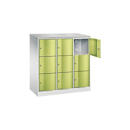 4063332941034 - Schließfachschrank Resisto 3 Abteile 9 Fächer B 1148 x T 540 x H 1255 mm Lichtgrau Anthrazitgrau 4063332941034 - Schließfachschrank Resisto 3 Abteile 9 Fächer B 1148 x T 540 x H 1255 mm Lichtgrau Anthrazitgrau