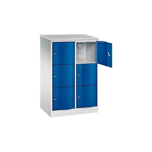 4064615390945 - Schließfachschrank Resisto 2 Abteile 6 Fächer B 772 x T 540 x H 1255 mm Lichtgrau Clowngrün 4064615390945 - Schließfachschrank Resisto 2 Abteile 6 Fächer B 772 x T 540 x H 1255 mm Lichtgrau Clowngrün