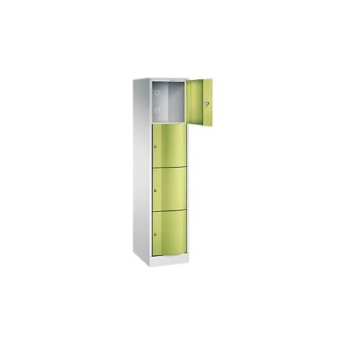 4025314007923 - C+P Schließfachschrank Resisto H1950xB396xT540 Korpus Lichtgrau Türen Lichtgrau 1 Abteil 4 Fächer 4025314007923 - C+P Schließfachschrank Resisto H1950xB396xT540 Korpus Lichtgrau Türen Lichtgrau 1 Abteil 4 Fächer