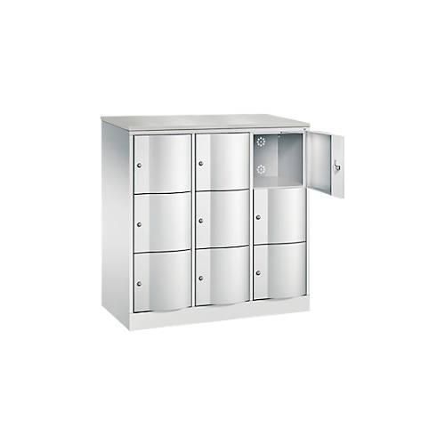 4064615392543 - Schließfachschrank Resisto 3 Abteile 9 Fächer B 1148 x T 540 x H 1255 mm Lichtgrau Enzianblau 4064615392543 - Schließfachschrank Resisto 3 Abteile 9 Fächer B 1148 x T 540 x H 1255 mm Lichtgrau Enzianblau