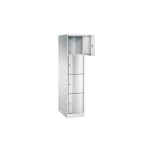 4061261404231 - C+P XL-Schließfachschrank Resisto H1950xB396xT640 Korpus Lichtgrau Türen Lichtblau 1 Abteil 4 Fächer 4061261404231 - C+P XL-Schließfachschrank Resisto H1950xB396xT640 Korpus Lichtgrau Türen Lichtblau 1 Abteil 4 Fächer